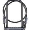 BONTRAGER Lucchetto U-lock Elite 12x230mm Con Cavo Flessibile Nero