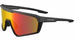Cébé Occhiali Asphalt Nero Opaco Lenti Zone Grey Rosso