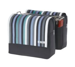 Coppia Borse A Bisaccia Brn Trendy Righe Blu/grigio