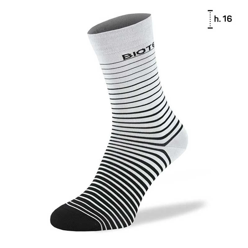 Calzini Biotex Millerighe Bianco/nero 3 Calzini Biotex Millerighe Bianco/nero