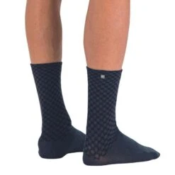 Calzini Sportful Checkmate Winter Nero/blu Galaxy