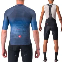 Completo Castelli Maglia Aero Race 6.0 + Salopette Free Aero Rc Belgian Blu/nero -Ricambi Bici Pro completo castelli aero race60 salopette free aero rc belgianblu nero 2