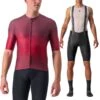 Completo Castelli Maglia Aero Race 6.0 + Salopette Free Aero Rc Bordeaux/nero