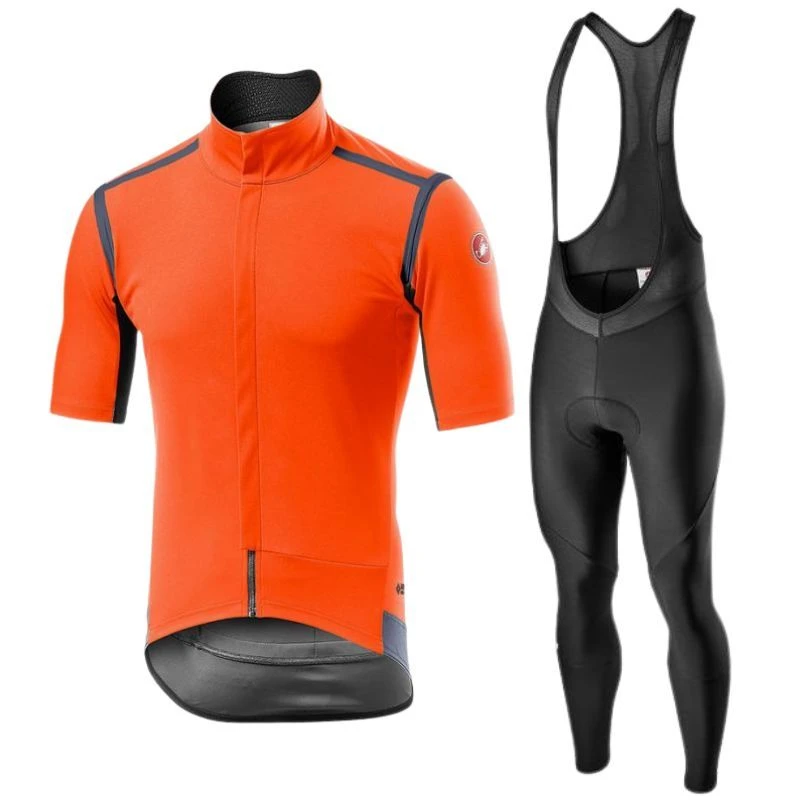 Completo Castelli Gabba RoS Rosso Corsa Arancione + Salopette Entrata 3 Completo Castelli Gabba RoS Rosso Corsa Arancione + Salopette Entrata