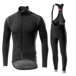 Completo Castelli Giacca Perfetto RoS Blackout Collection + Salopette Lunga Tutto Nano