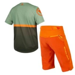 Completo MTB Endura Singletrack Verde/arancione -Ricambi Bici Pro completo mtb endura singletrack verde arancione 2