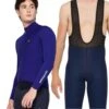 Completo Pissei Prima Pelle Maglia Manica Lunga + Salopette Blu Scuro -Ricambi Bici Pro completo pissei prima pelle maglia manica lunga salopette blu scuro