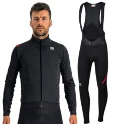 Completo Sportful Giacca Fiandre Pro + Salopette Fiandre No Rain