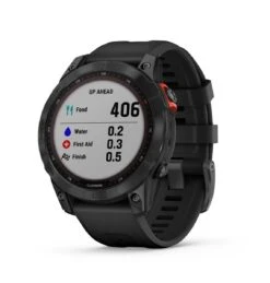 Garmin Fenix 7 Solar Grigio/rosso Cinturino Nero
