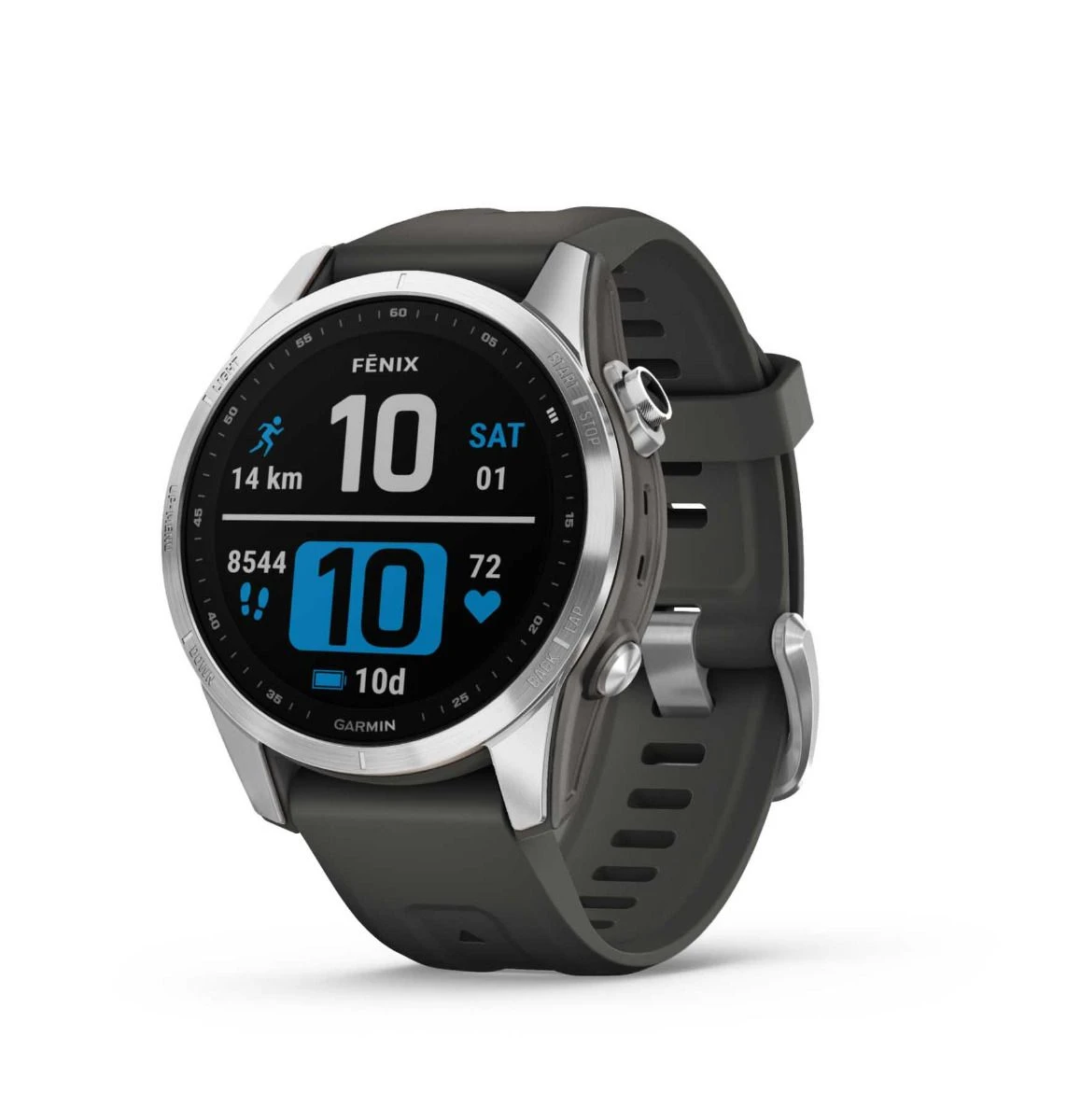 Garmin Fenix 7S Silver Cinturino Nero 3 Garmin Fenix 7S Silver Cinturino Nero