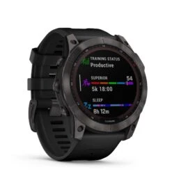 Garmin Fenix 7x Sapphire Solar Dlc Grigio Cinturino Nero -Ricambi Bici Pro fenix 7x dlc