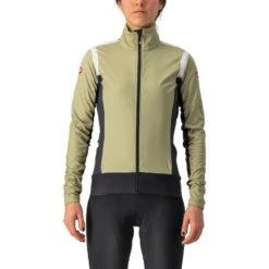 Castelli Giacca Alpha Ros2 Light Rosso Corsa Donna Verde Salvia/bianco