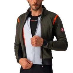 Giacca Castelli Alpha Ros 2 Rosso Corsa Verde Scuro -Ricambi Bici Pro giacca castelli alpha ros 2 rosso corsa verde scuro 3