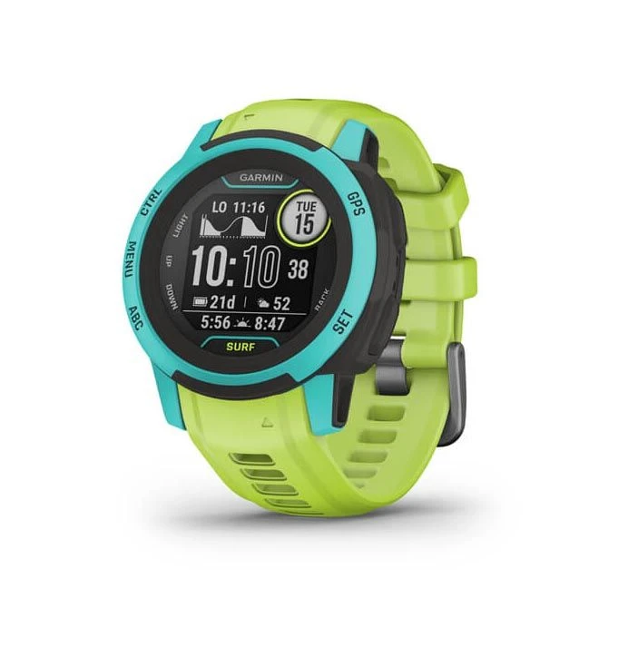 Garmin Instinct 2S Surf Edition Azzurro Cinturino Verde Lime 3 Garmin Instinct 2S Surf Edition Azzurro Cinturino Verde Lime