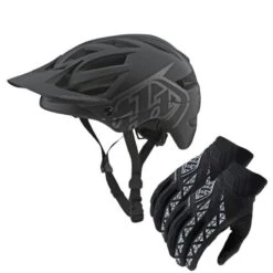 Kit Troy Lee Designs Casco A1 Mips Classic + Guanti Se Pro Nero