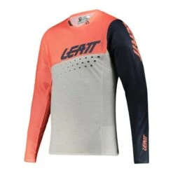 Maglia Maniche Lunghe Leatt Gravity 4.0 Bambino Grigio/corallo