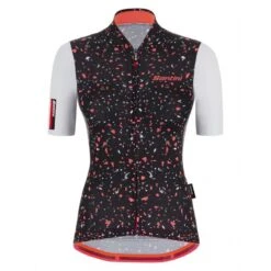 Maglia Santini Delta Pietra Donna Nero/fucsia