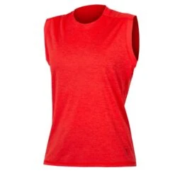Maglia Smanicata Endura SingleTrack Donna Rosso