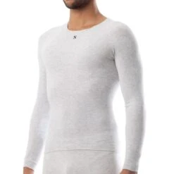 Maglia Intima Manica Lunga Giro Collo Silveskin Stay Warm Grigio