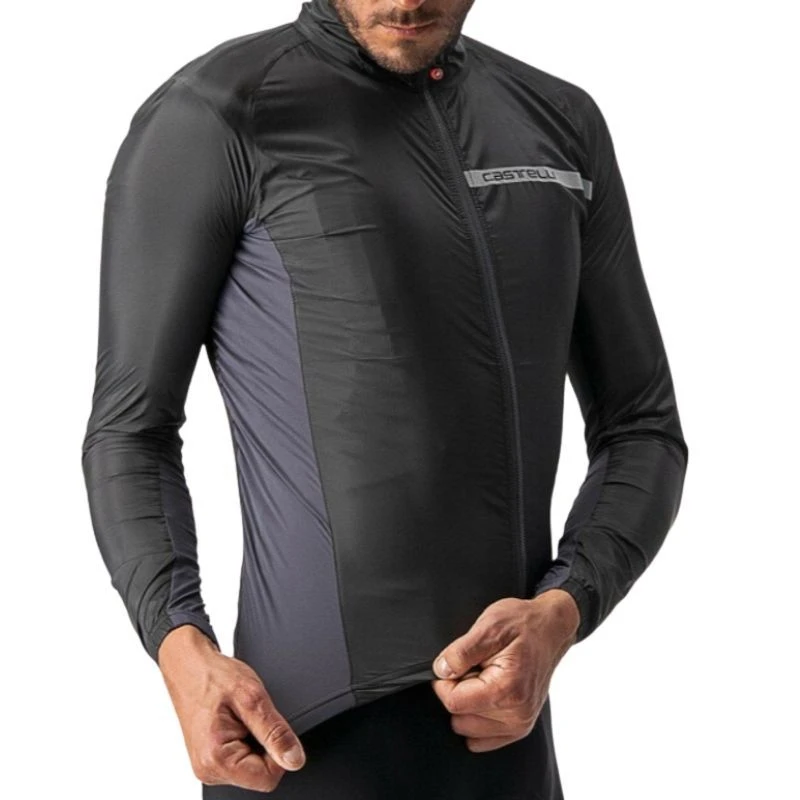 Mantellina Castelli Squadra Stretch Nero/grigio 5 Mantellina Castelli Squadra Stretch Nero/grigio - immagine 3