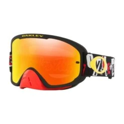 Maschera Oakley O Frame 2.0 Pro Mx Nero/rosso Lente Fuoco Iridium Troy Lee Designs Collection
