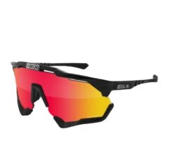 Occhiali Scicon Aeroshade XL Nero Lente Multimirror Rosso