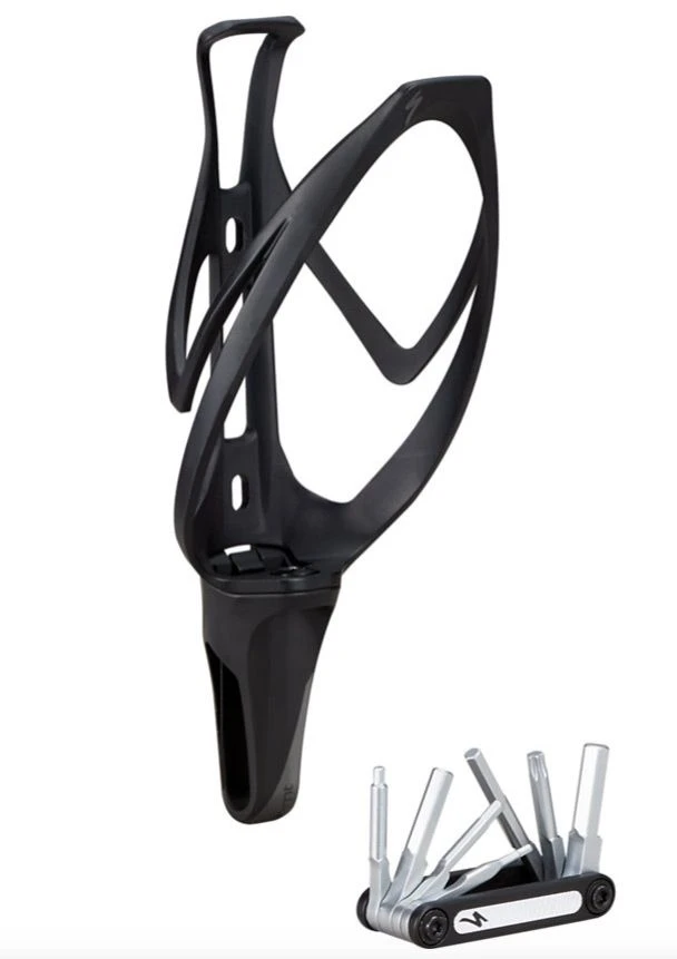 Specialized Portaborraccia Rib Cage II Con Aero Swat Nero Opaco 3 Specialized Portaborraccia Rib Cage II Con Aero Swat Nero Opaco