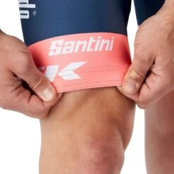Salopette Santini Trek-Segafredo Team Replica Blu/corallo -Ricambi Bici Pro salopette santini trek segafredo team replica blu corallo 4