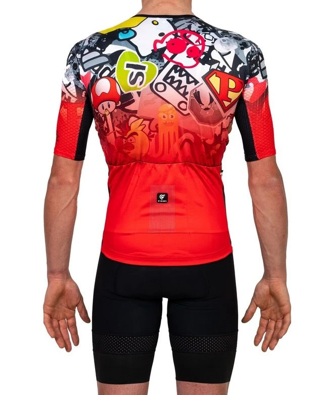 Pissei Maglia Vortice Rosso/cartoon 3 Pissei Maglia Vortice Rosso/cartoon