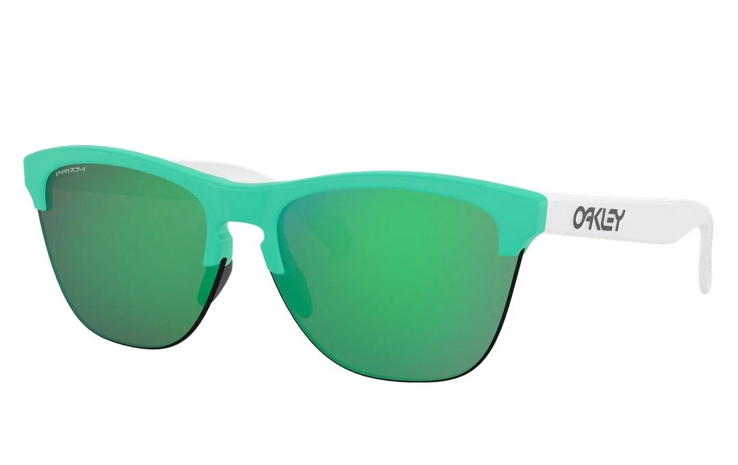 Oakley Frogskins Lite Celeste/bianco Opaco Lenti Prizm Jade Origins Collection 3 Oakley Frogskins Lite Celeste/bianco Opaco Lenti Prizm Jade Origins Collection