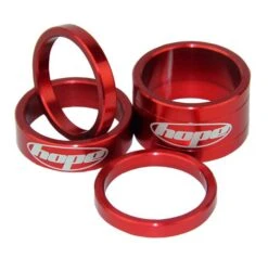 HOPE Kit Spessori Alluminio 20/10/5mm Rosso 4pz