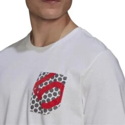 Five Ten T-shirt Adidas Botb Bianco/rosso -Ricambi Bici Pro t shirt adidas botb bianco rosso 3