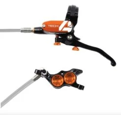 Impianto Frenante Hope Tech 4 E4 Braided Nero/Arancione