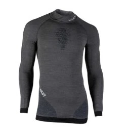 UYN Maglia Intima Manica Lunga Lupetto Fusyon Grigio/bianco -Ricambi Bici Pro u100076 j014 uyn maglia intima lupetto turtle neck ciclismo 2