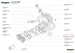 HOPE Guarnizione Pinza M4 Large/V4 Small -Ricambi Bici Pro v4tech