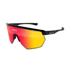 Occhiali Scicon Aerowing Nero Lucido Lente Multimirror Rosso